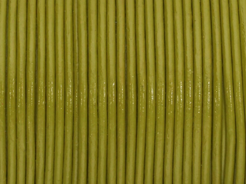 Rzemień naturalny okrągły zieleń liściasta 1,5mm [1m]