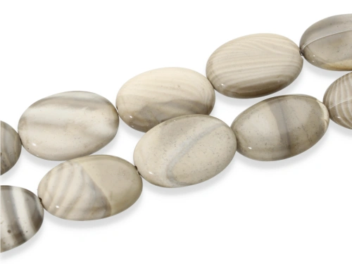 Krzemień pasiasty "owal" ~ 25 x 18 mm [~20cm]