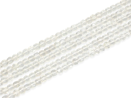 Kryształ górski kostka fasetowana ok.4x4mm [~39cm]