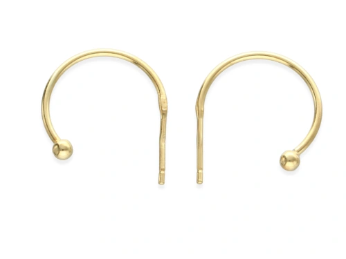 Baza kolczyka 23 x 18 mm AG-925+Au [para]