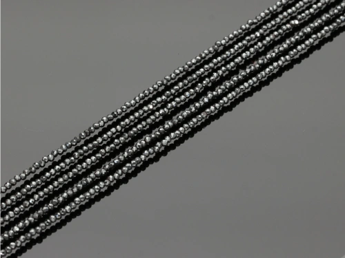 Hematyt naturalny oponka fasetowana ok.2x1,6mm [~32cm]