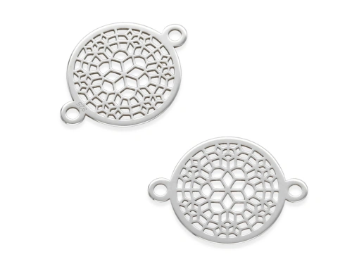 Łącznik ażurowy "rozeta" 16 x 12 mm AG-925 [1szt.]