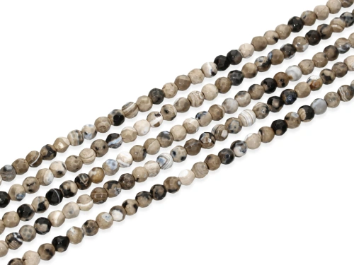 Agat kulka fasetowana ok.4mm [~19cm]