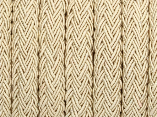 Lina pleciona owalna 10x7mm kolor beżowy [20cm]