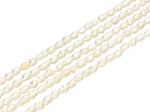 Perła słodkowodna rice ~4-5mm [~18cm]