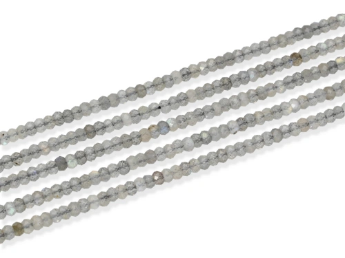 Labradoryt oponka fasetowana ok.3x2mm [~19cm]