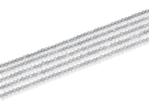 Labradoryt kulka fasetowana ok.2,3mm [~18cm]