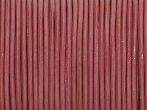 Rzemień naturalny okrągły żurawinowy 1,5mm [1m]