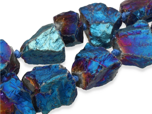 Kwarc platerowany bryłka ok.17x23/26x31mm [~20cm]