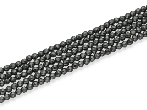 Hematyt kulka fasetowana ok.3,4mm [~38cm]
