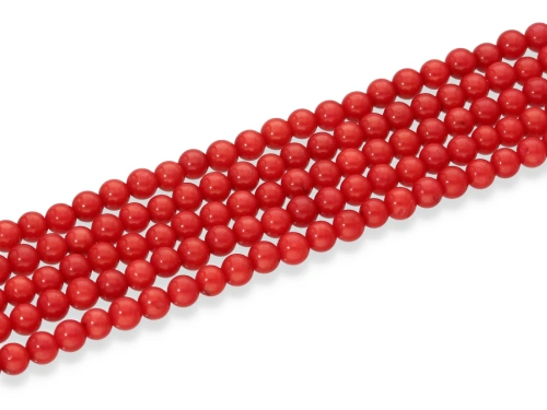 Koral czerwony kulka 4mm [~39cm]