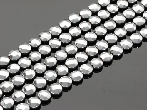 Hematyt pastylka fasetowana ok.8,4mm [~19cm]