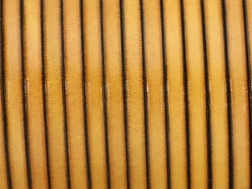 Rzemień naturalny płaski 5x2,2mm musztardowy [20cm]