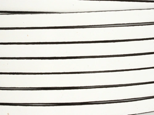 Rzemień naturalny płaski 5x1,8mm biało-czarny [20cm]