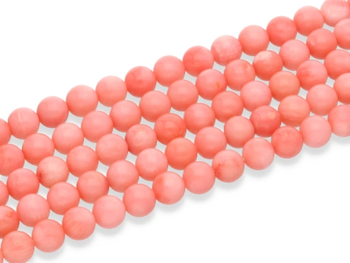 Koral różowy "kulka" 6,5 mm [~19cm]
