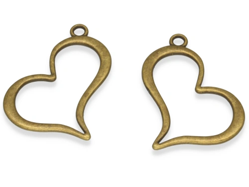 Zawieszka "serce ramka" 37 x 35 mm [1szt.]