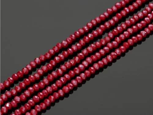 Kryształki kol. ciemny czerwony SP oponka ok.4,5x3,8mm [~37cm]