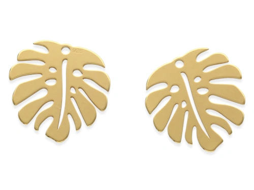 Zawieszka "monstera" 17 x 16 mm AG-925 [1szt.]