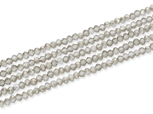 Szkło kryształowe "oponka fasetowana" 3 x 4mm [~20cm] 