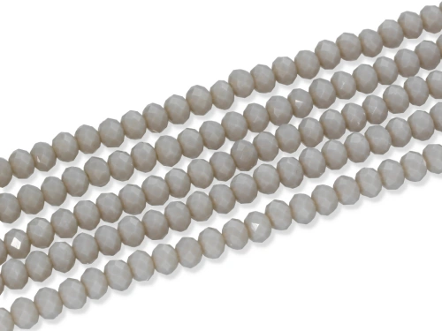 Szkło kryształowe "oponka fasetowana" ~ 4,5 x 6mm [~20cm]