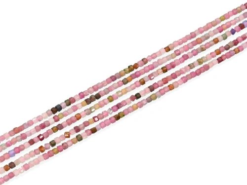 Turmalin mix kostka fasetowana ok.2x2mm [~19cm]