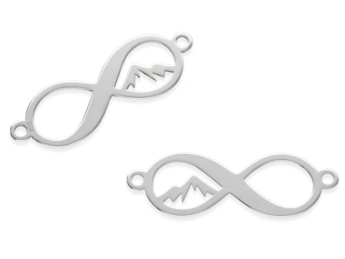 Łącznik "nieskończoność z górami" 24,5 x 8 mm AG-925 [1szt.]