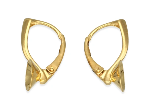 Bigle zamknięte pod chaton 8 mm AG-925+Au [para]