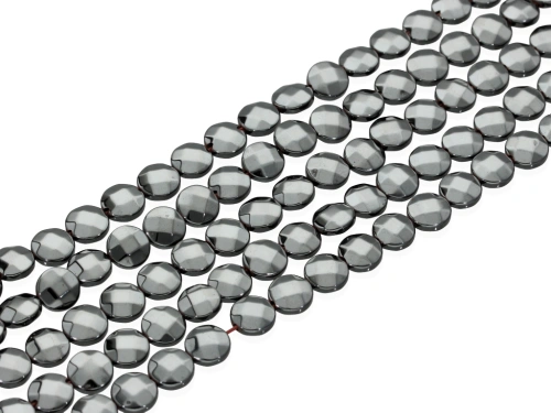 Hematyt pastylka fasetowana ok.8,4mm [~19cm]