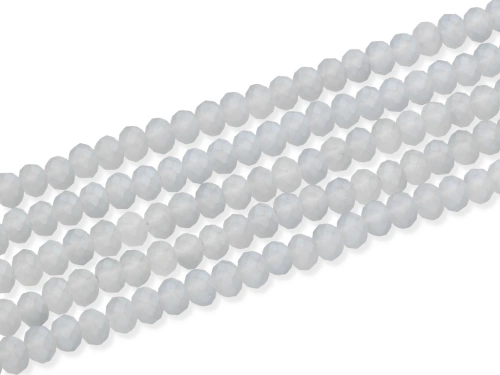 Szkło kryształowe "oponka fasetowana" ~ 4,5 x 6 mm [~19cm]  